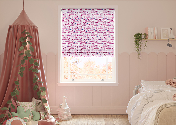 Royal Realm, Bubblegum Pink - Twist&Fit Roman Blind - Image 3